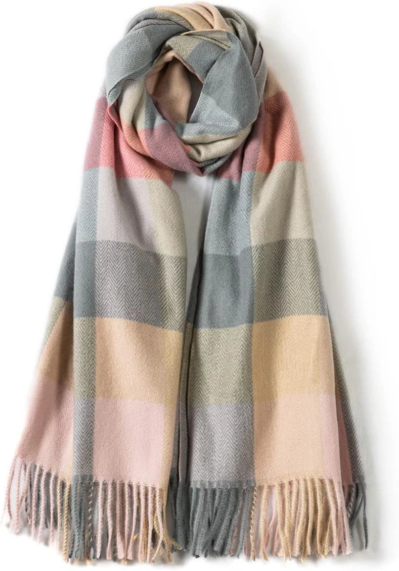 Villand Plaid Wool Blend Scarf