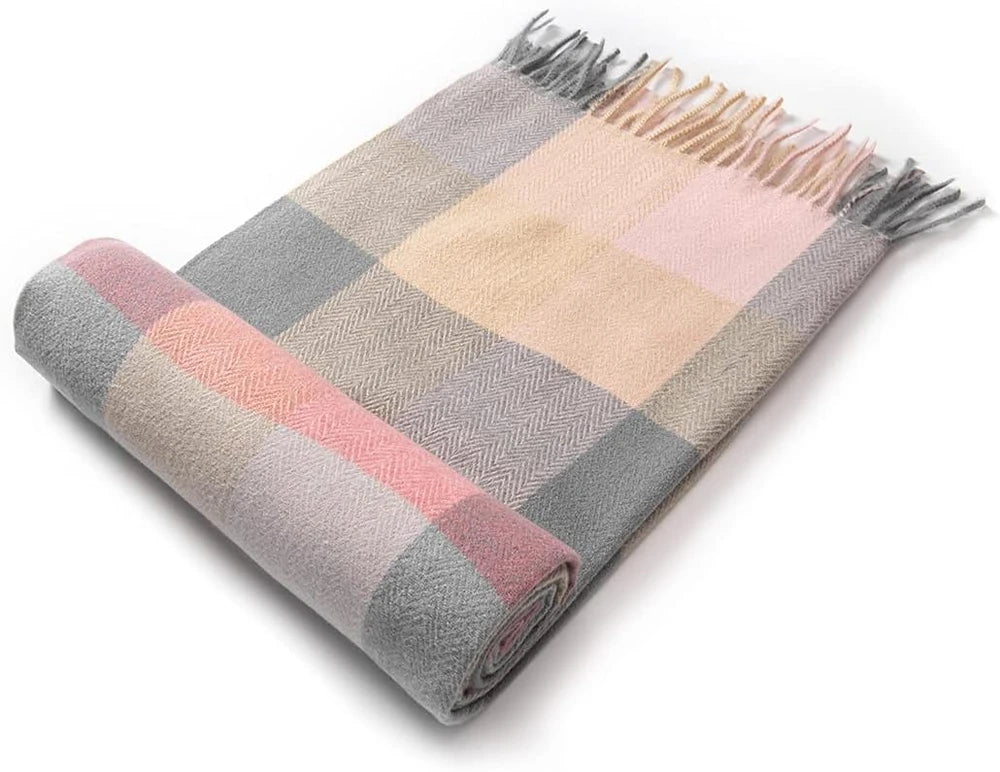 Villand Plaid Wool Blend Scarf