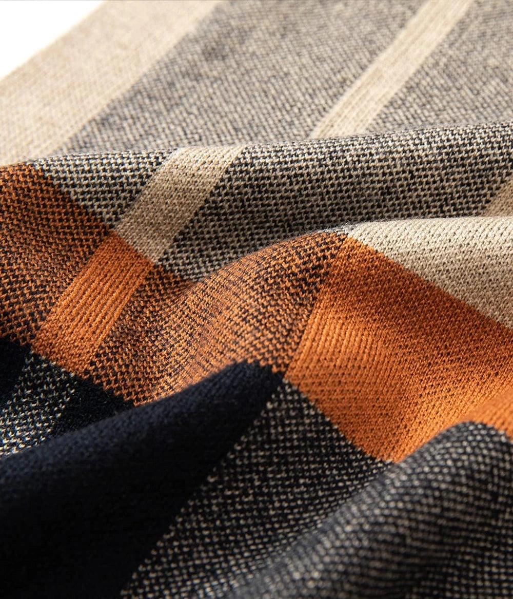 Villand Merino Wool Tartan Scarf