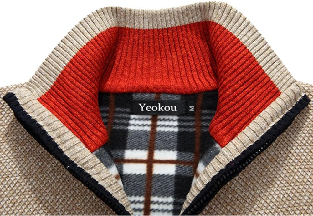 Yeokou Fleece Lined Knit Cardigan