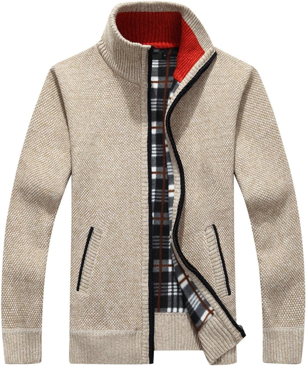 Yeokou Fleece Lined Knit Cardigan