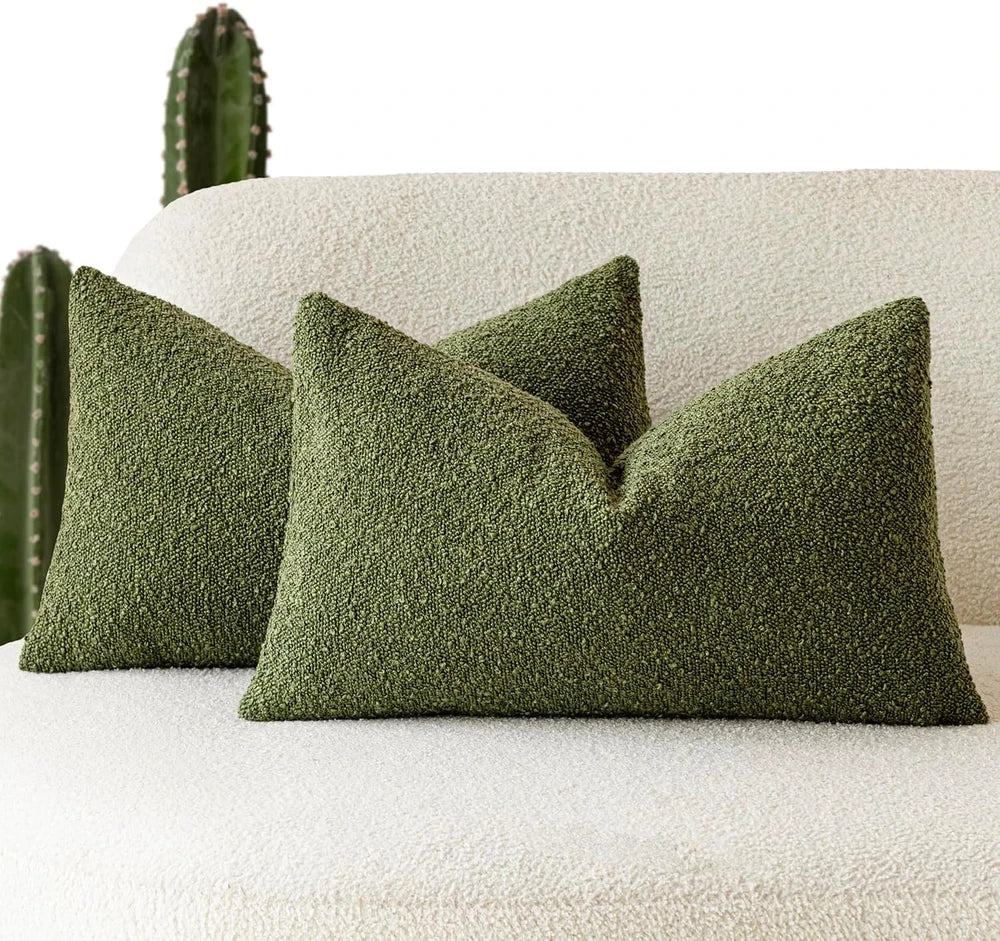 Textured Boucle Throw Pillow Covers