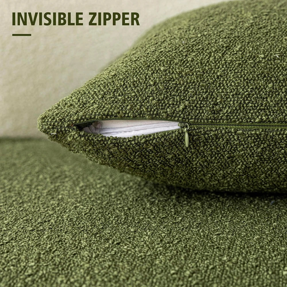 Textured Boucle Throw Pillow Covers