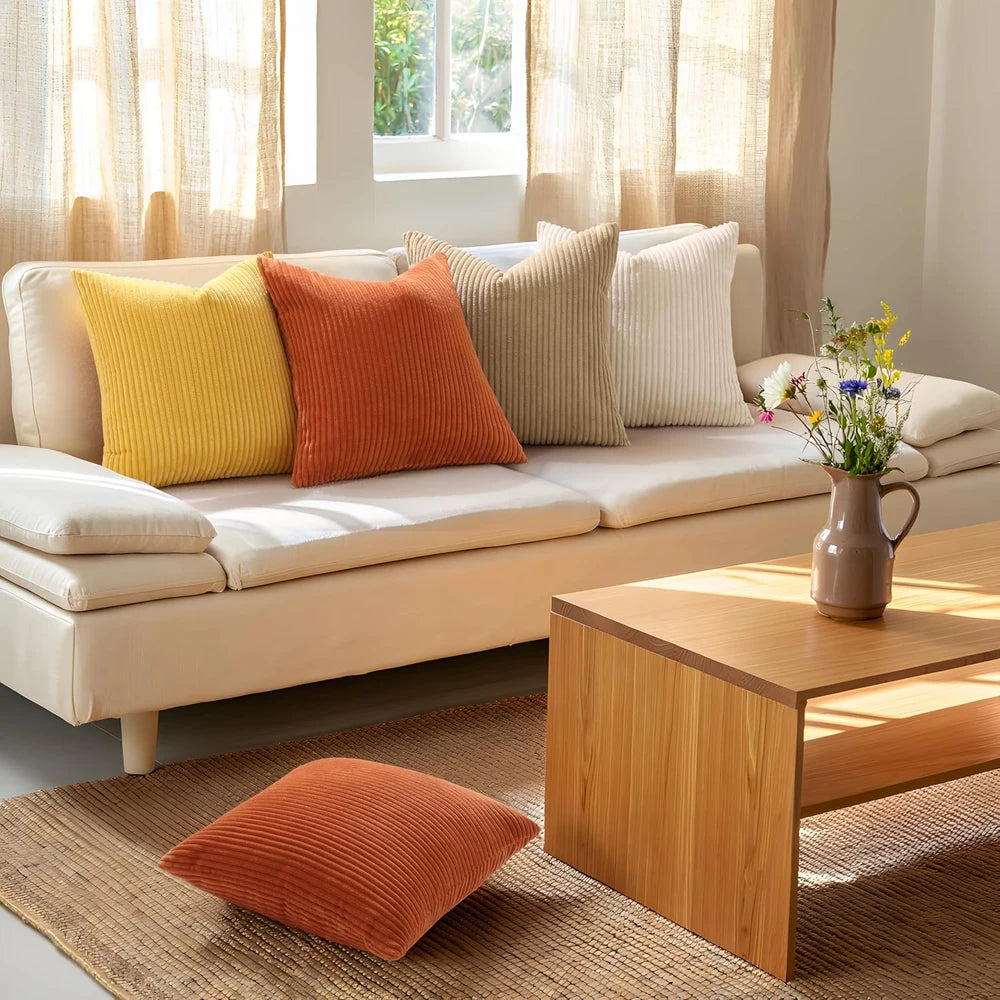 Corduroy Decorative Throw Pillow Covers