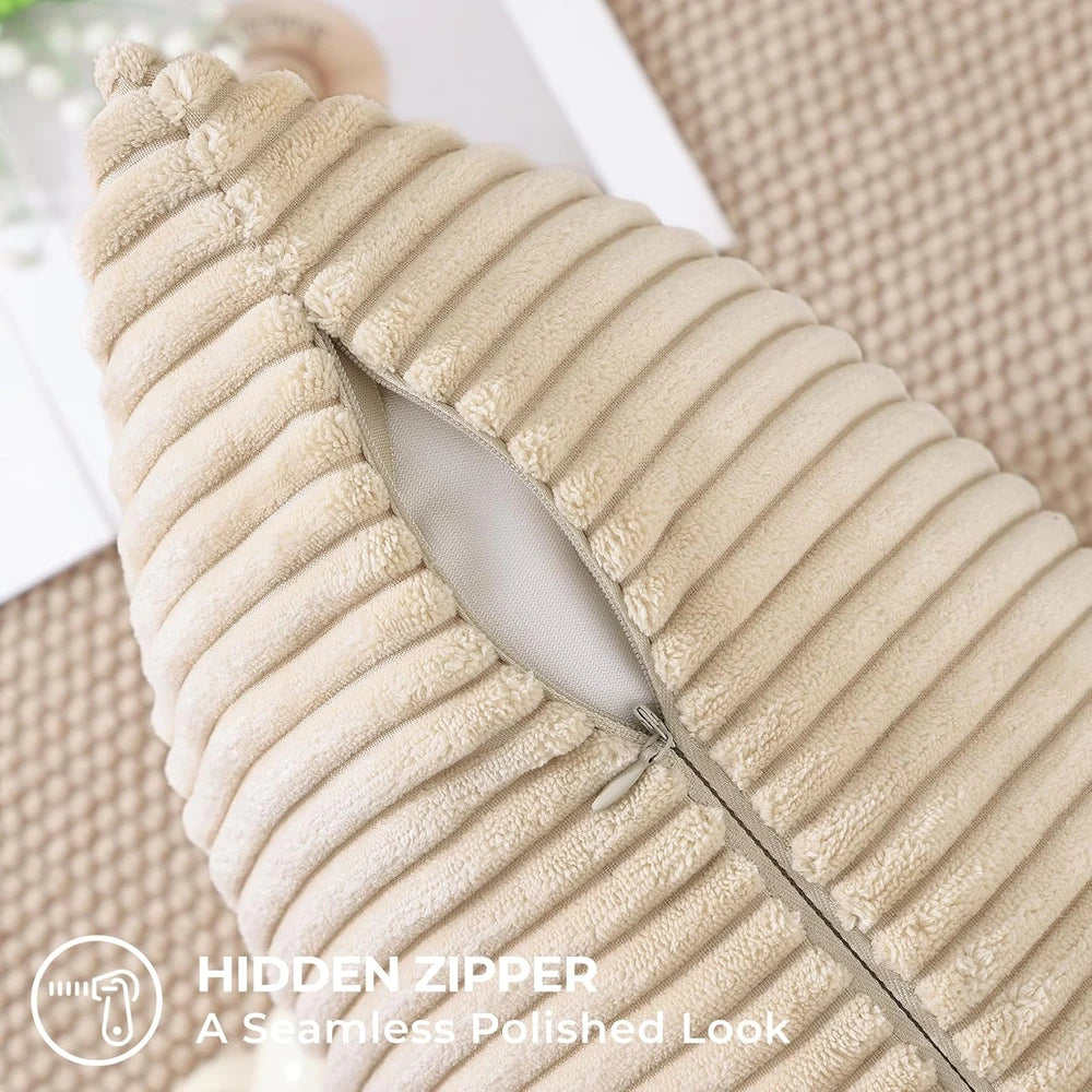 Corduroy Decorative Throw Pillow Covers