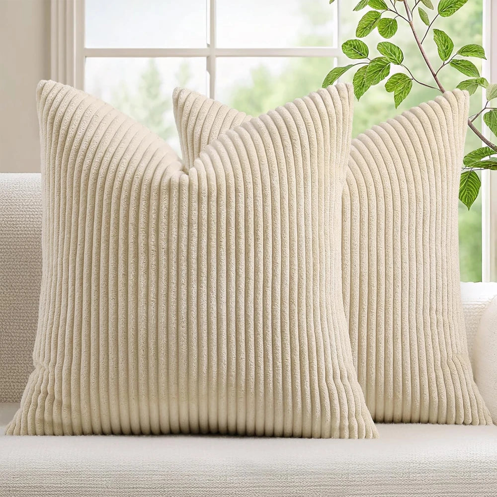 Corduroy Decorative Throw Pillow Covers