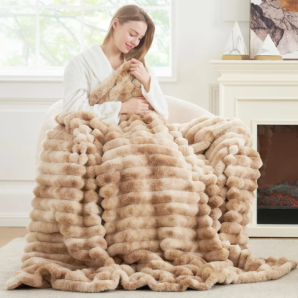 Cozy Bliss Faux Fur Throw