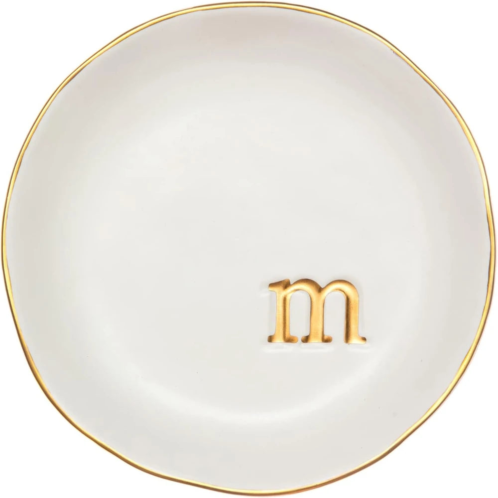 Monogram Ceramic Jewelry Tray