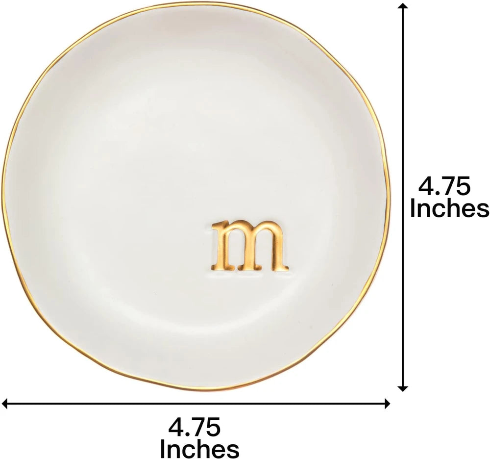 Monogram Ceramic Jewelry Tray