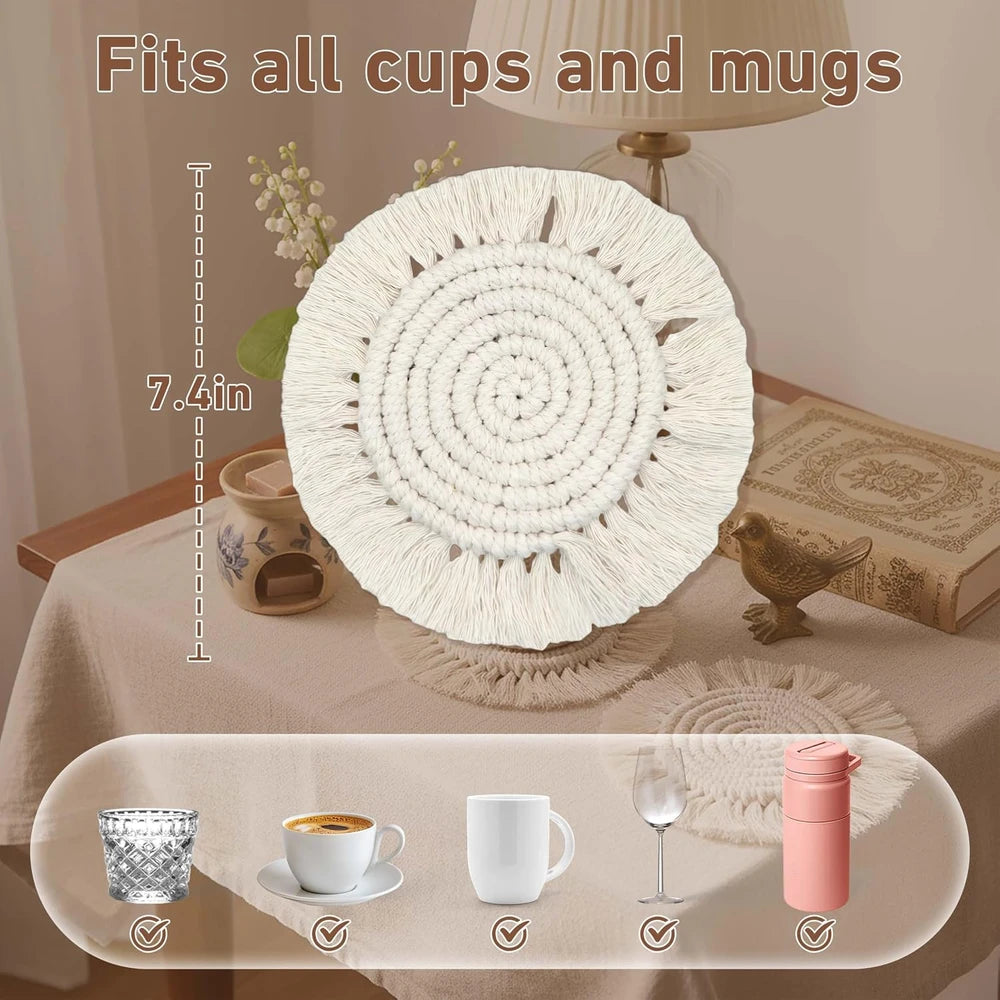 Boho Cotton Woven Coasters