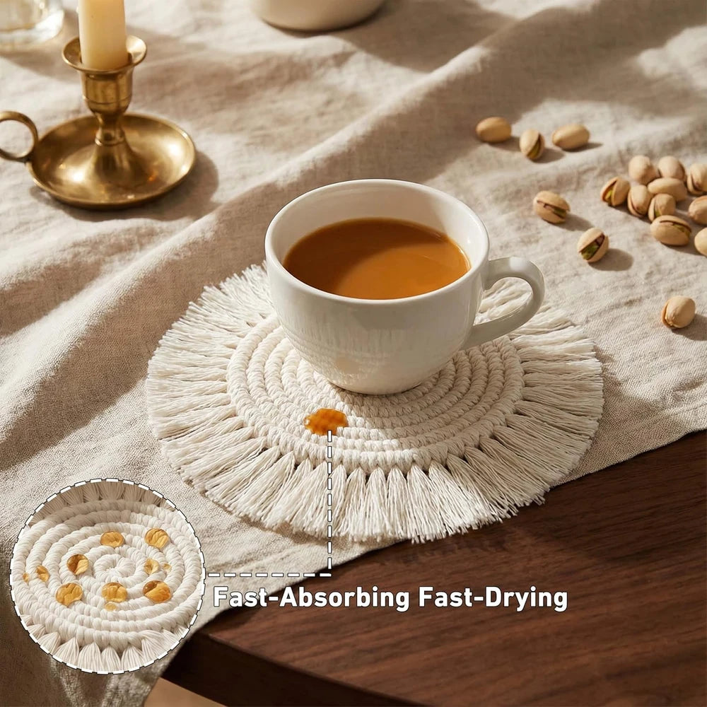 Boho Cotton Woven Coasters