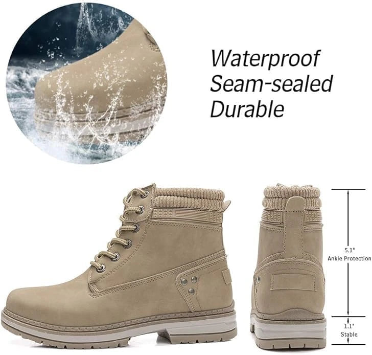 Athlefit Waterproof Combat Ankle Boots