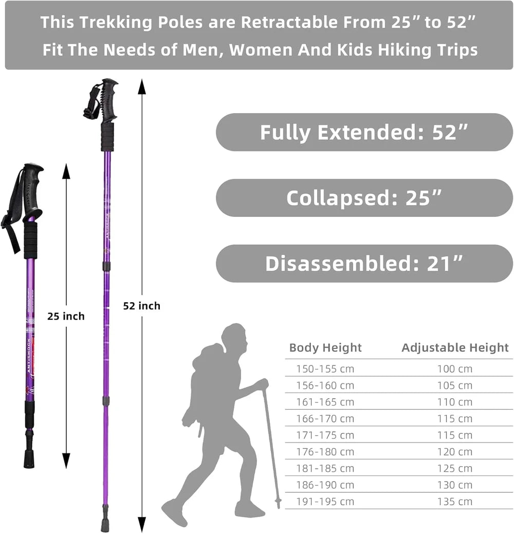 Aihoye Adjustable Aluminum Trekking Poles