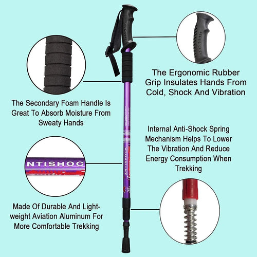 Aihoye Adjustable Aluminum Trekking Poles