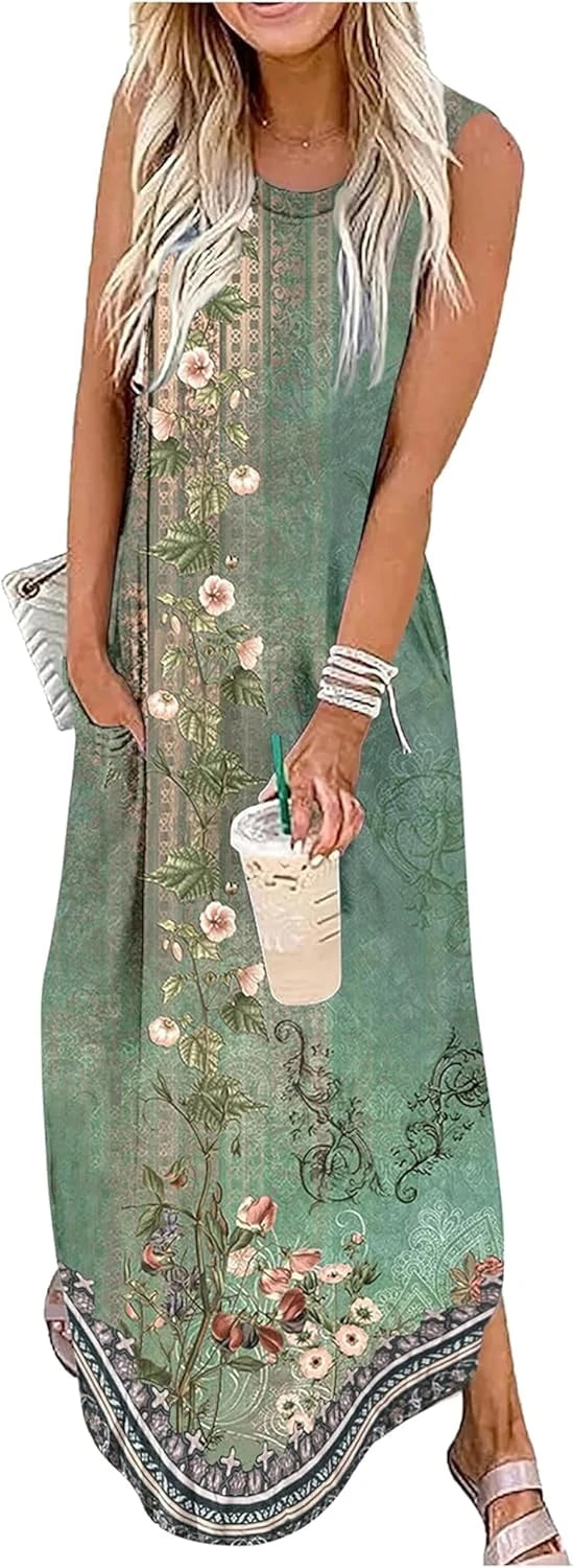 Casual Sleeveless Maxi Dress