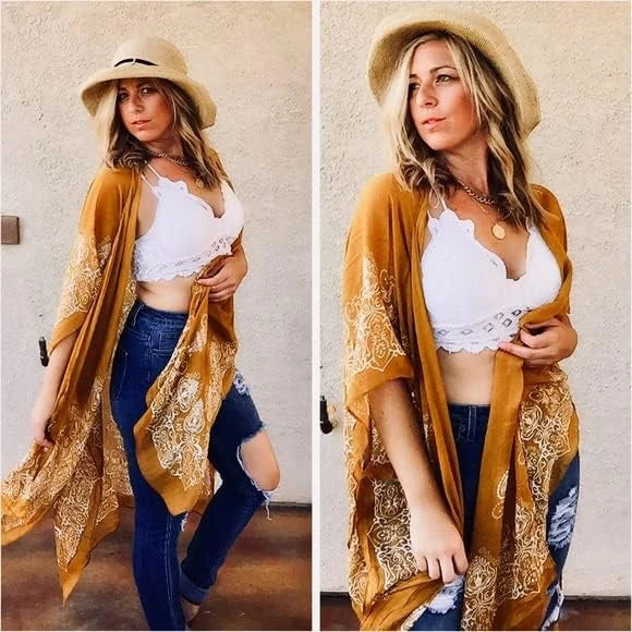 Breezy Lane Floral Kimono Coverup
