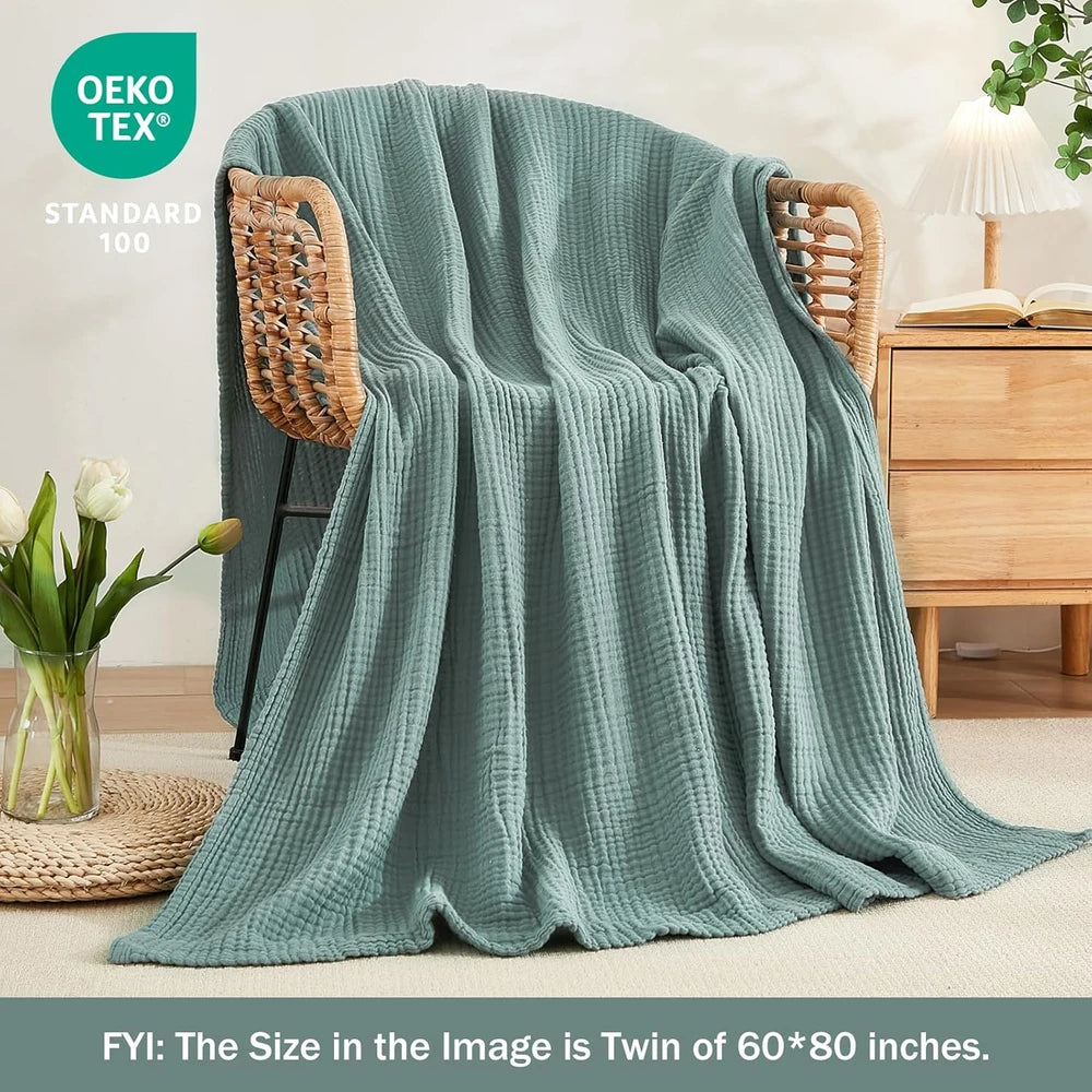 EMME Breathable Cotton Muslin Throw