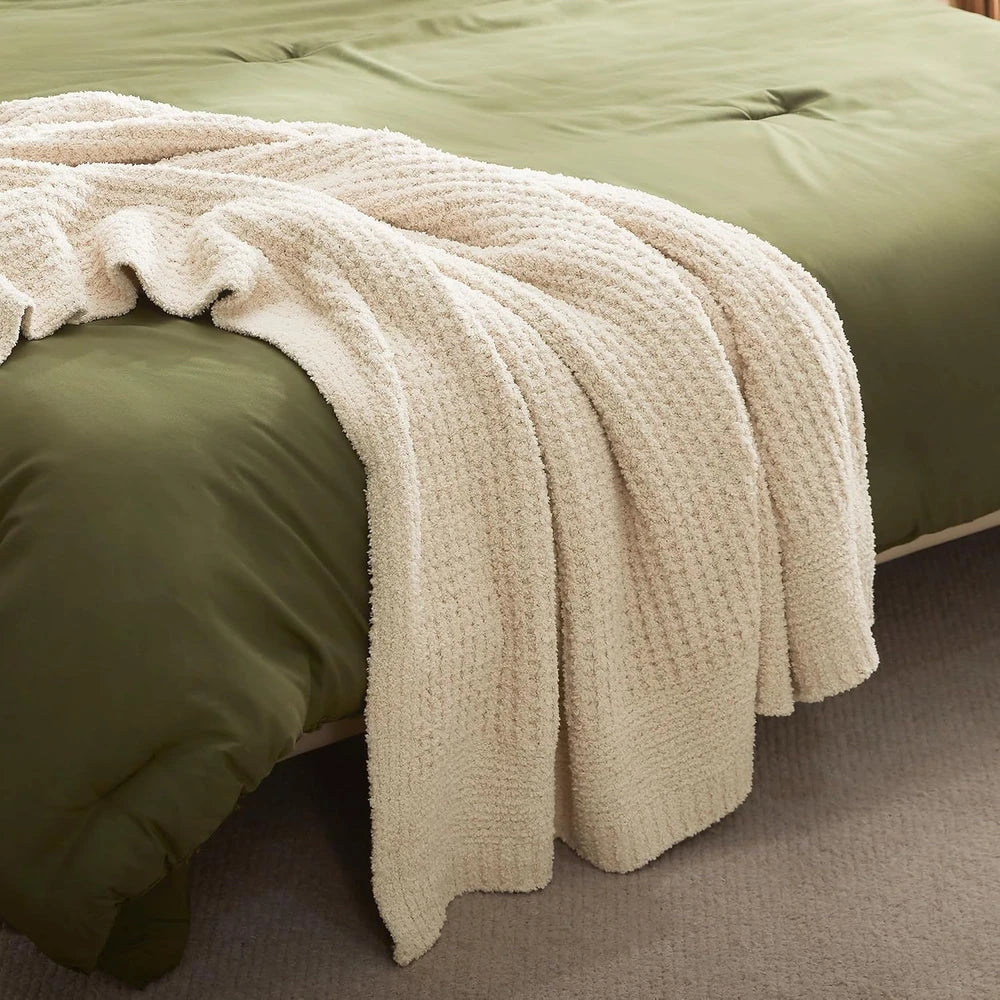 Sleep Zone Waffle Throw Blanket