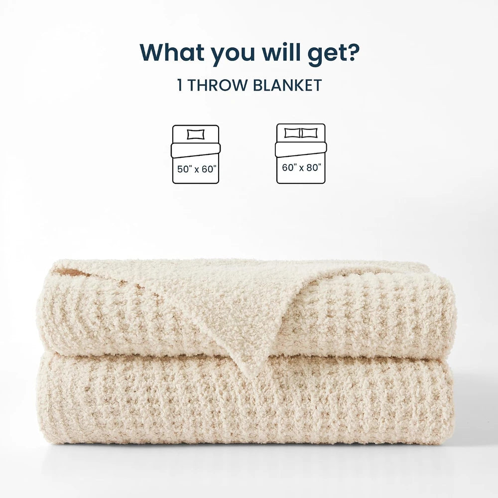 Sleep Zone Waffle Throw Blanket