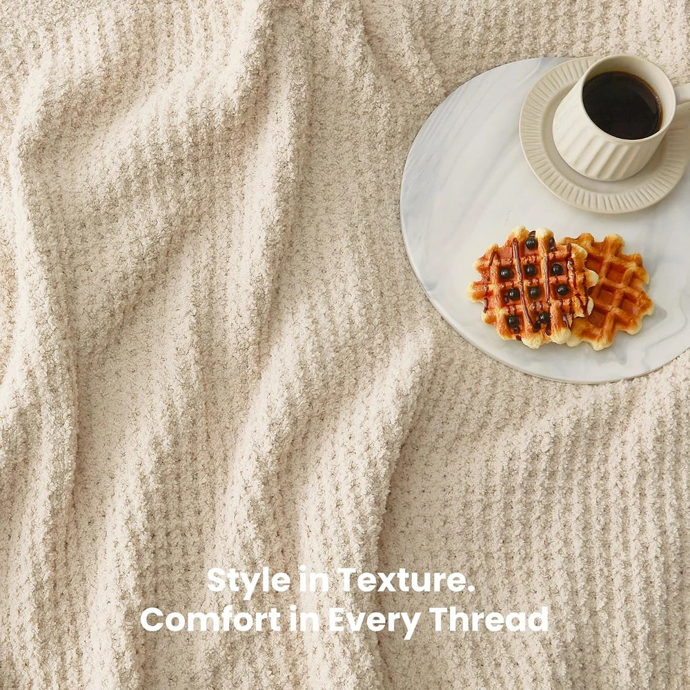 Sleep Zone Waffle Throw Blanket